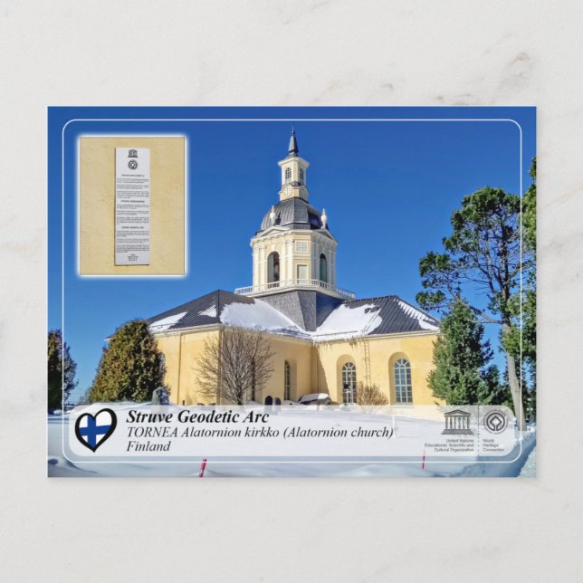 Postal Arco geodésico fuerte - TORNEA Alatornion kirkko (Anverso)