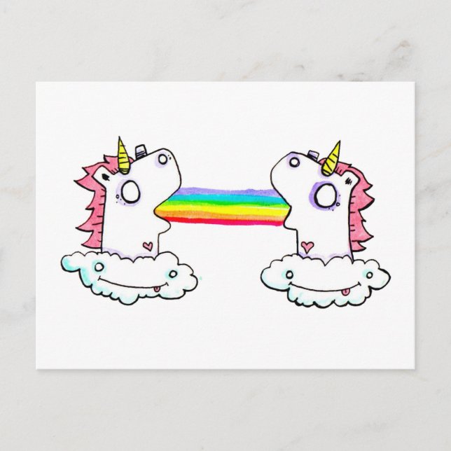 Postal Arco iris aparte por EMI Boz (Anverso)