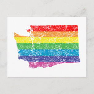 Postal arco iris de washington