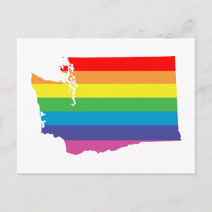 Postal arco iris de washington
