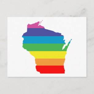 Postal arco iris de wisconsin