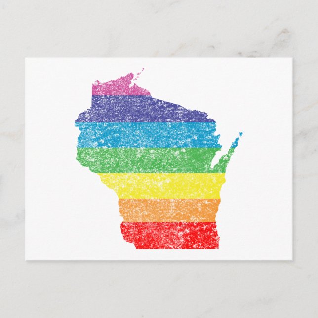 Postal arco iris de wisconsin (Anverso)