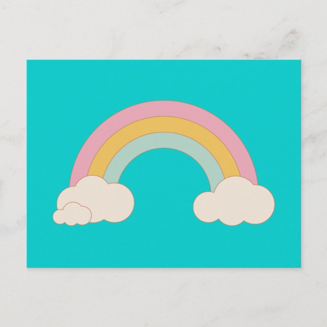 Postal Arco iris del vintage (Anverso)