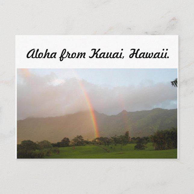 Postal arco iris kauai (Anverso)