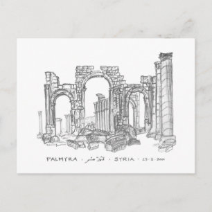 Postal Arco Monumental, Palmira, Siria