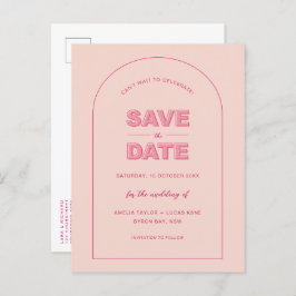 Postal Arco Rosa Moderno Tipo Negrita Texto Guardar La Fe