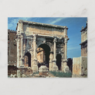 Postal Arco triunfal de Septimius Severus, dedicado en
