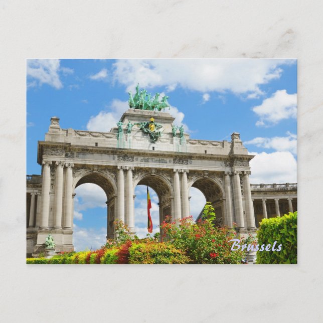 Postal Arco triunfal en el parque Cinquantennaire de Brus (Anverso)