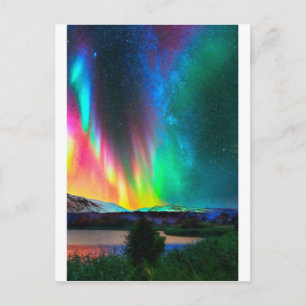 Postal arcoiris Aurora Borealis art2