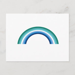 Postal Arcoíris Azul Hombre Gay