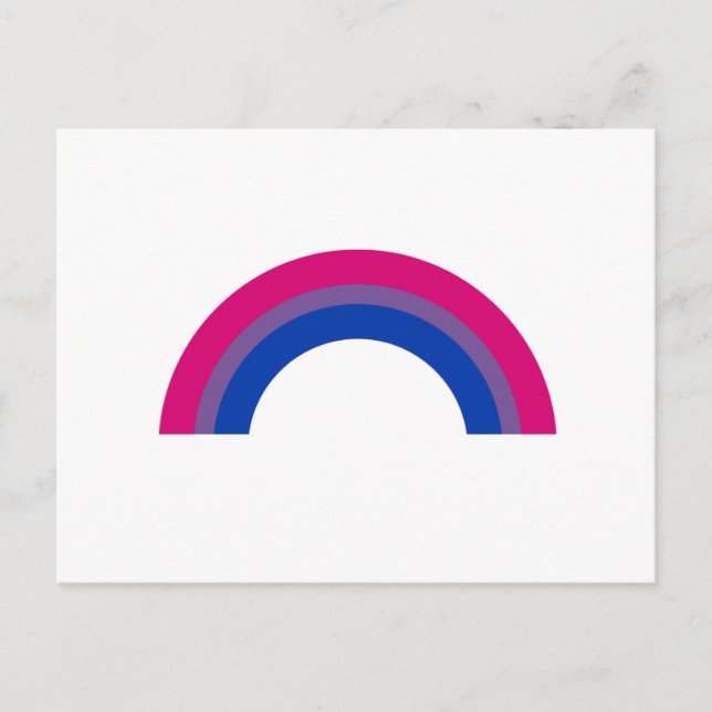 Postal Arcoíris Bisexual (Anverso)