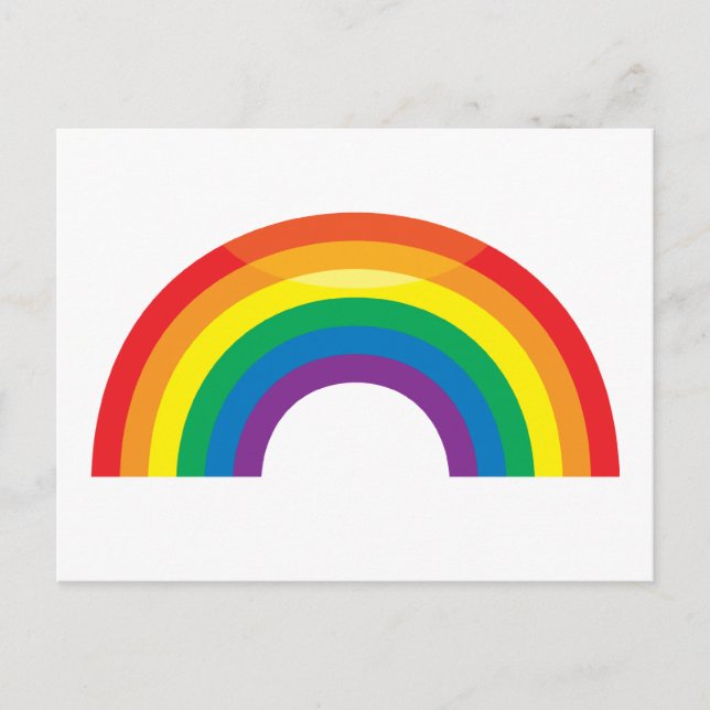 Postal Arcoiris clásico (Anverso)