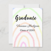 Arcoiris colorido boho graduación agregar nombre a