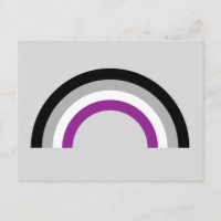 Arcoiris con bandera del orgullo asexual