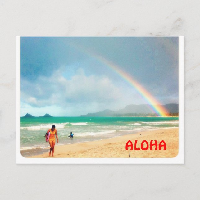 Postal Arcoíris de Aloha (Anverso)