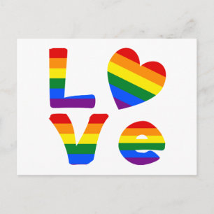 Postal Arcoíris de Amor Gay