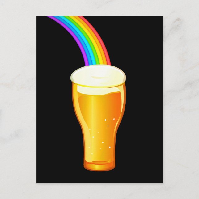 Postal Arcoiris de cerveza (Anverso)