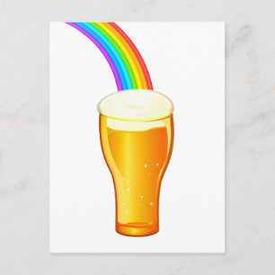 Postal Arcoiris de cerveza