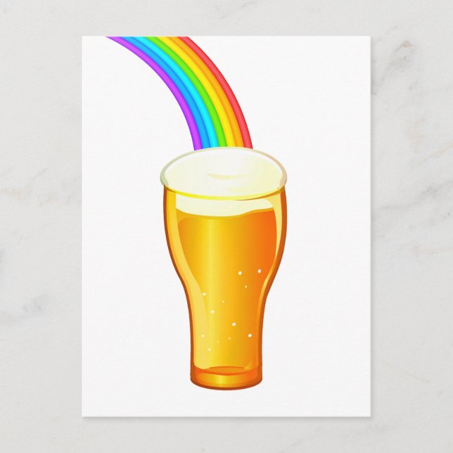 Postal Arcoiris de cerveza (Anverso)