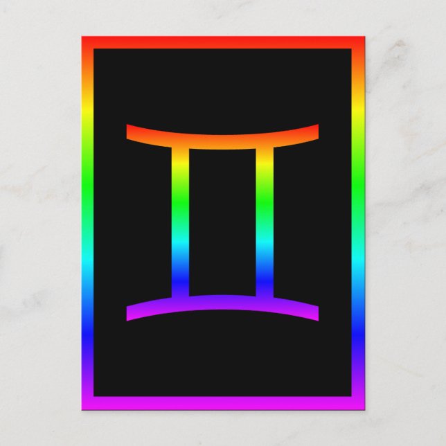 Postal Arcoiris de Gemini (Anverso)
