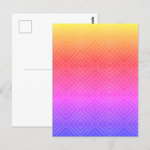 Postal Arcoíris de Ipanema Hipnótico Diamante Arte Pop Mo