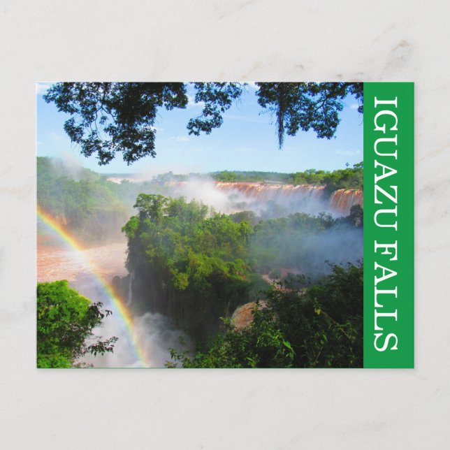 Postal arcoiris de las cascadas de iguazú (Anverso)