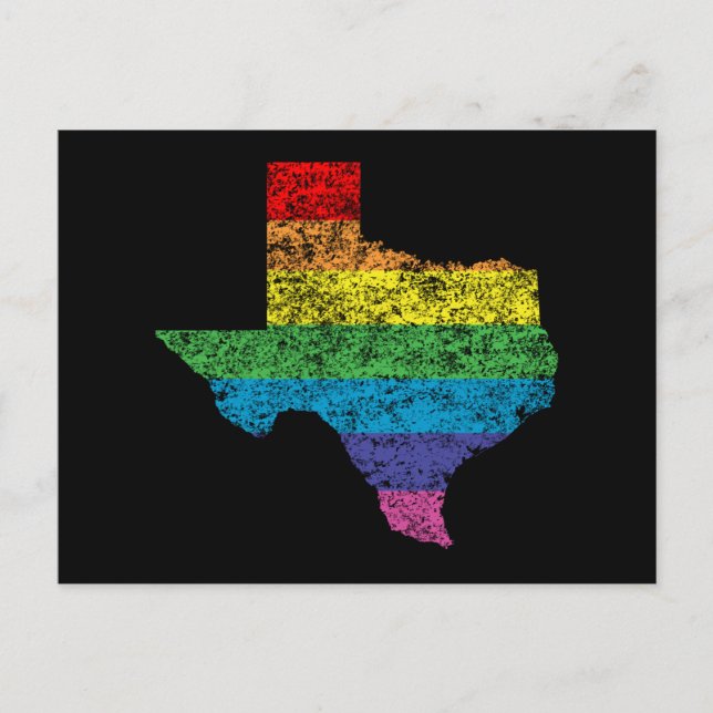 Postal arcoiris de texas (Anverso)