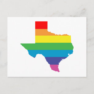 Postal arcoiris de texas
