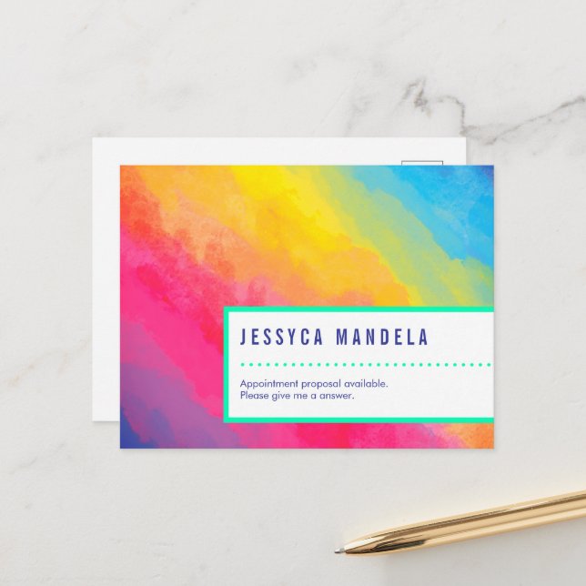 Postal Arcoiris del orgullo moderno (Anverso/Reverso In Situ)