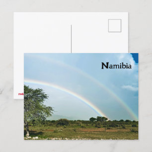 Postal Arcoiris doble de Namibia