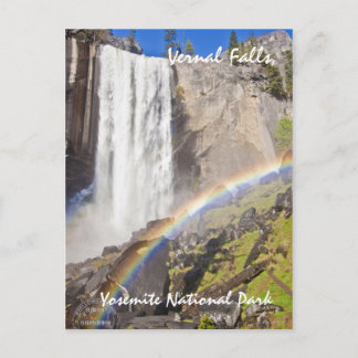 Postal Arcoiris en cataratas vernales, yosemite