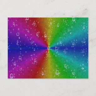 Postal Arcoiris en elefante Óptico de cuero de piel