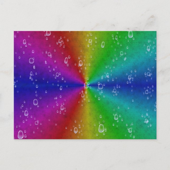 Postal Arcoiris en elefante Óptico de cuero de piel (Anverso)
