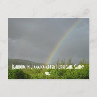 Postal Arcoiris en Jamaica luego del huracán Sandy 2012