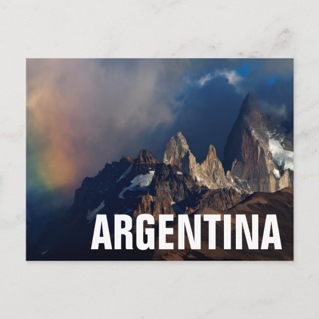 Postal Arcoiris En Los Andes (Anverso)