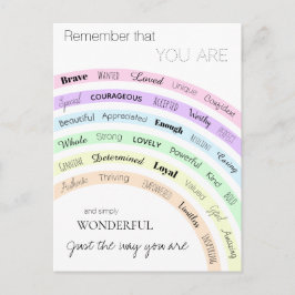 Postal Arcoiris eres maravilloso positivismo inspirador