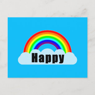 Postal ARCOÍRIS - Feliz