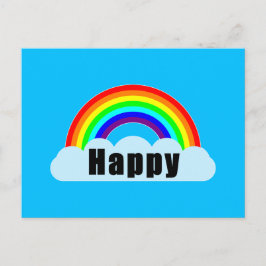 Postal ARCOÍRIS - Feliz