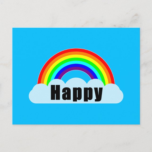 Postal ARCOÍRIS - Feliz (Anverso)