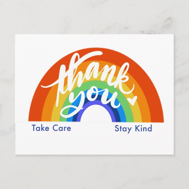 Postal Arcoiris Gracias (Anverso)
