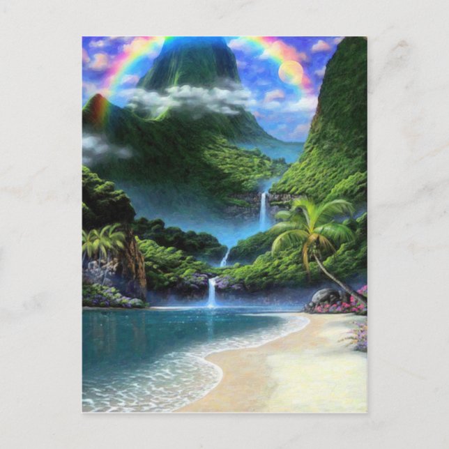 Postal arcoiris grande del cielo 2 (Anverso)