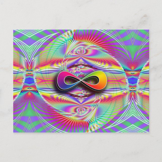 Postal Arcoiris infinito (Anverso)