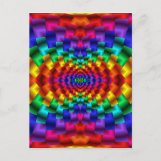 Postal Arcoiris mental Warp Fractal psicodélico