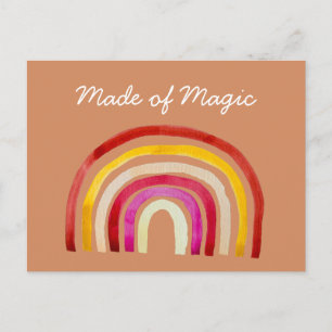 Postal Arcoiris retro agua dulce acuarela