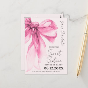Postal Arcoiris Rosa Rubor Coquette Sweet 16 Guarde la Fe
