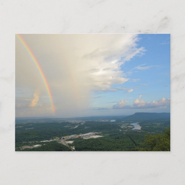 Postal Arcoiris sobre Chattanooga, Tennessee (Anverso)