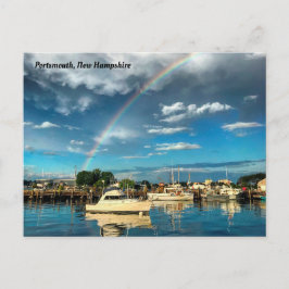 Postal Arcoiris sobre el puerto de Portsmouth, New Hampsh
