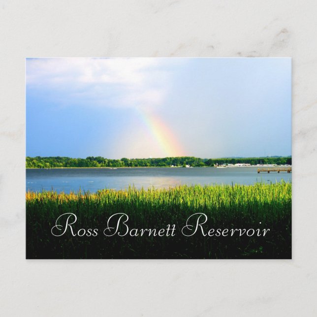 Postal Arcoiris sobre la reserva Ross Barnett (Anverso)