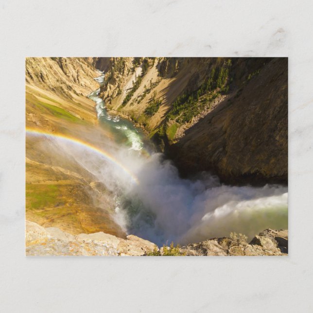 Postal Arcoíris sobre las cataratas inferiores de Yellows (Anverso)