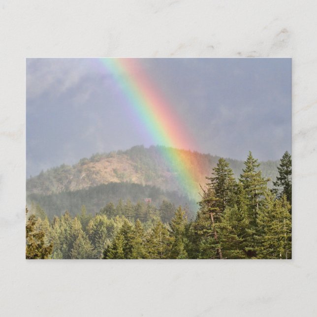 Postal Arcoiris sobre las montañas (Anverso)